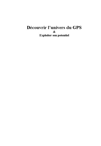 Decouvrir l'Univers du Gps