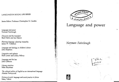 Language and Power (Language in Social Life)