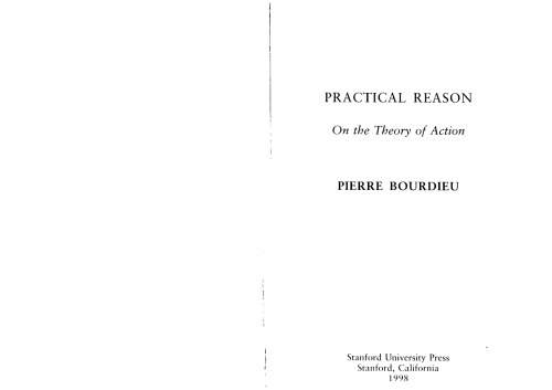 Practical Reason: On the Theory of Action