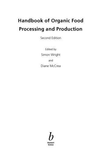 Handbook of Organic Food Processing and Production