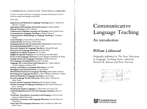 Communicative Language Teaching: An Introduction