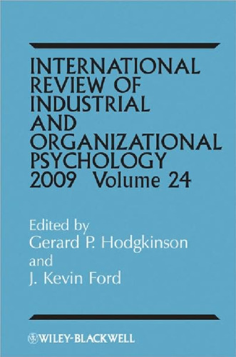 International Review of Industrial and Organizational Psychology, 2009 (Volume 24)