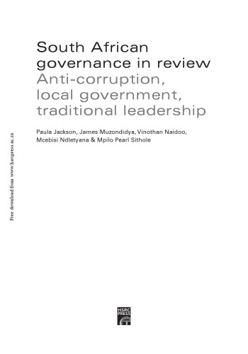 South African Governance in Review: Anti-Corruption, Local Government, Traditional Leadership