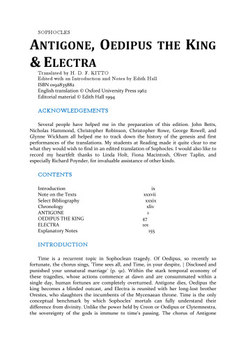 Antigone, Oedipus the King, Electra (Oxford World's Classics)