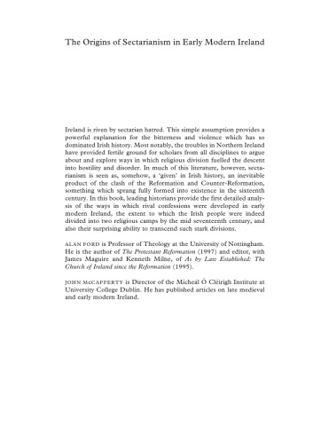 The Origins of Sectarianism in Early Modern Ireland