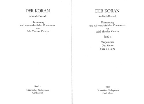 Der Koran, Bd.1, Sure 1,1-2,74