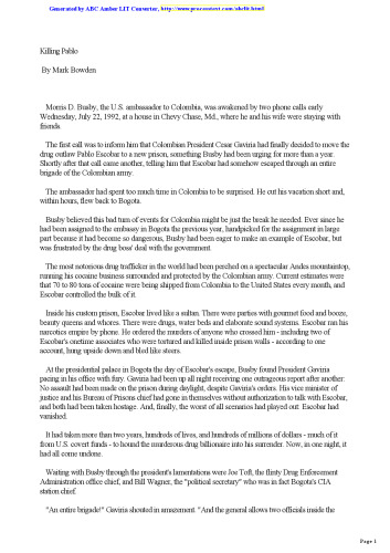 Killing Pablo: The Hunt for the World's Greatest Outlaw