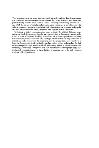 Urbanization and Crime: Germany 1871-1914