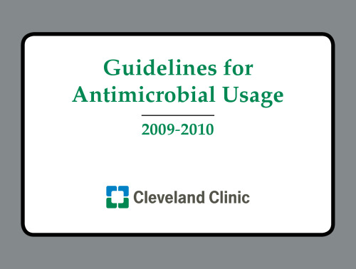 Guidelines for Antimicrobial Usage 2009-2010