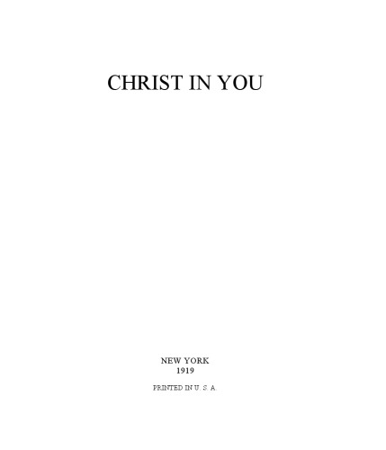 Christ in You