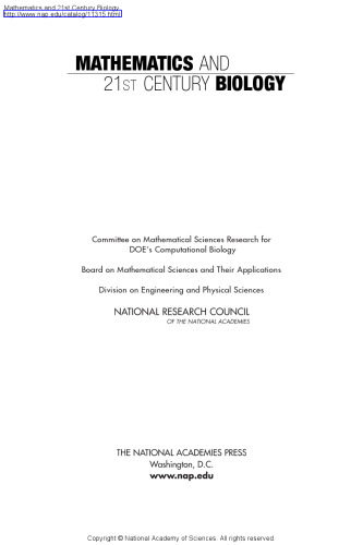 Mathematics And 21st Century Biology