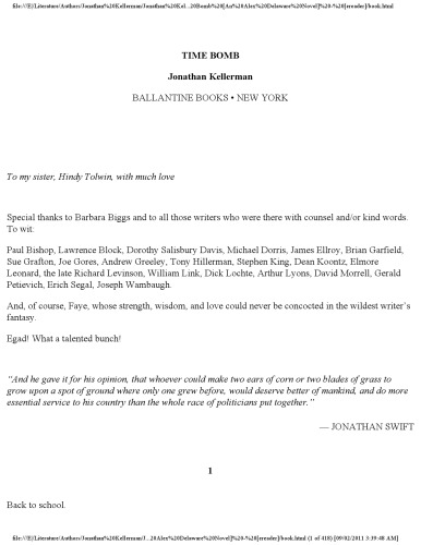 Time Bomb (Alex Delaware 05)