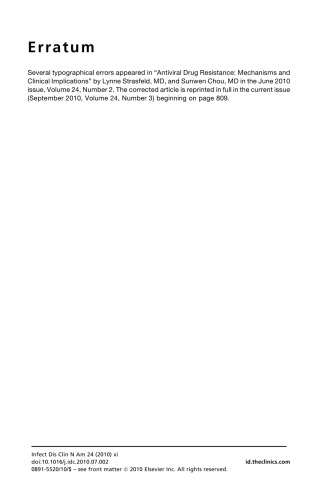 Emerging Respiratory Infections in the 21st Century (Infectious Disease Clinics of North America, Vol 24, Issue 3, Sep10)