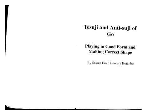 Tesuji and Anti-Suji of Go (Sakata series)