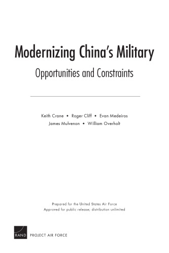 Modernizing China's Military: Opportunities and Constraints