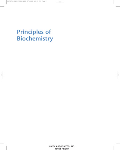 Principles of Biochemistry (4th Edition)