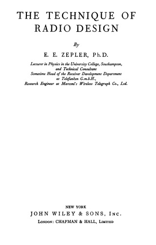 The Technique of Radio Design