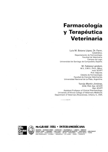 Farmacologia Y Terapeutica Veterinaria
