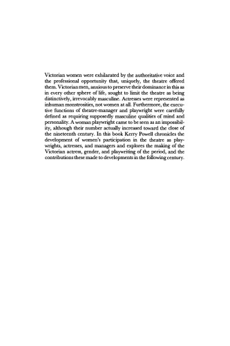 Women and Victorian Theatre