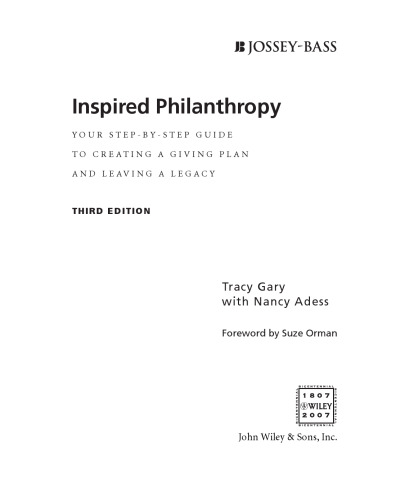 Inspired Philanthropy: Your Step-by-Step Guide to Creating a Giving Plan and Leaving a Legacy (Kim Klein's Chardon Press)
