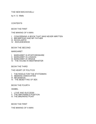 The New Machiavelli