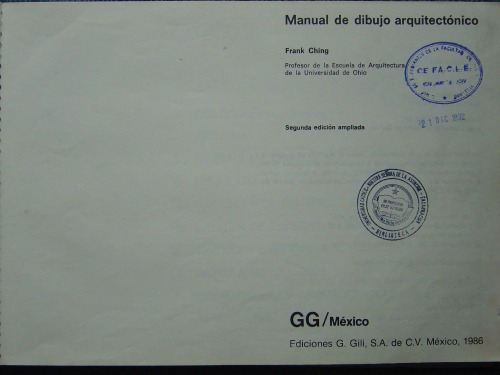 Manual de Dibujo Arquitectonico -  3ª Edición Revisada y Ampliada