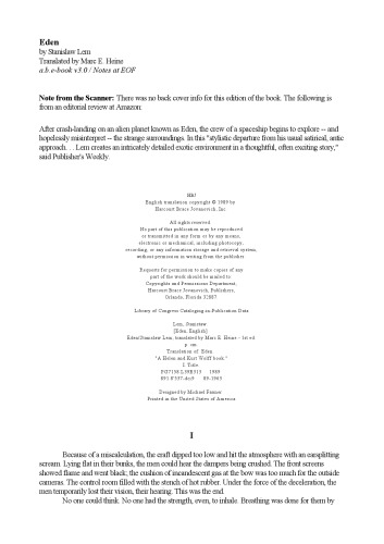 Eden (Helen & Kurt Wolff Book)