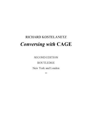 Conversing With Cage
