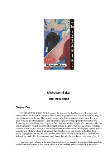 The Mezzanine (Vintage Contemporaries)