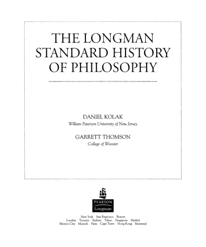 The Longman Standard History of Philosophy
