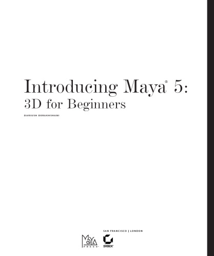 Introducing Maya 5: 3D for Beginners