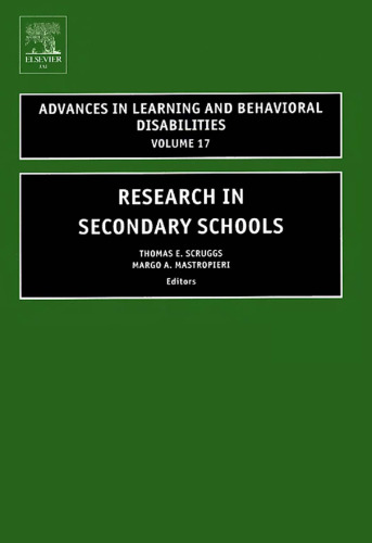 Research in Secondary Schools, Volume 17 (Advances in Learning and Behavioral Disabilities)