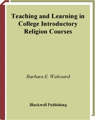Teaching and Learning in College Introductory Religion Courses