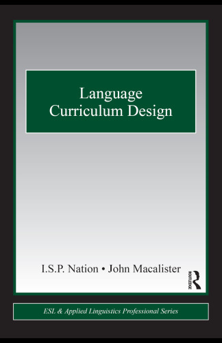 Language Curriculum Design (Esl & Applied Linguistics Professional)