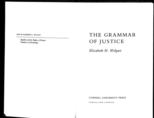 The Grammar of Justice