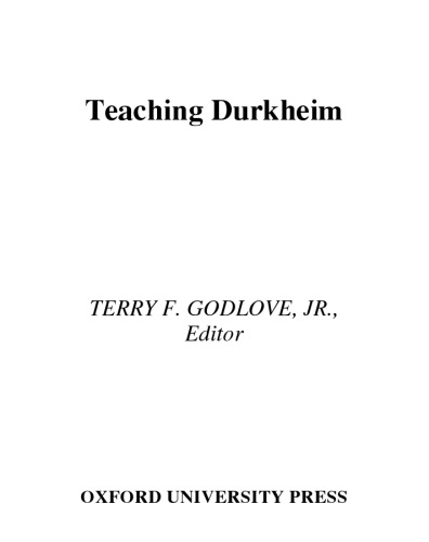 Teaching Durkheim
