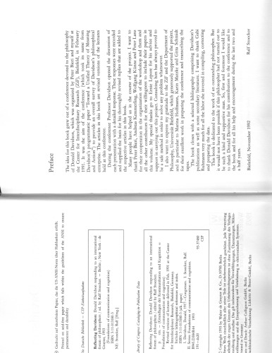 Reflecting Davidson: Donald Davidson Responding to an International Forum of Philosophers (Foundations of Communication)