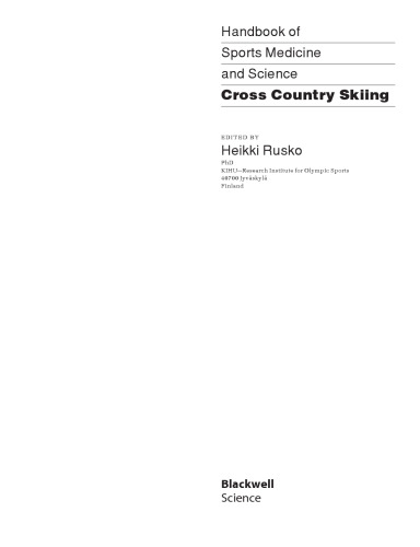 Handbook of Cross-Country Skiing: Olympic Handbook of Sports Medicine