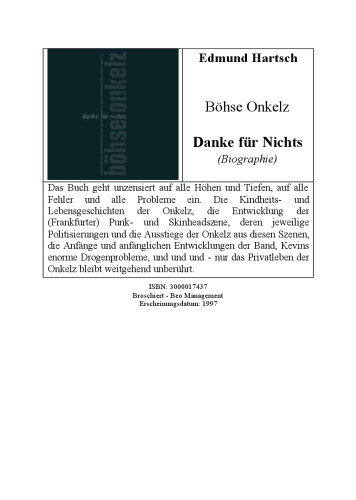 Bohse Onkelz, Danke fur nichts