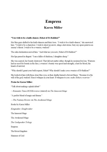 Empress (Godspeaker Trilogy)