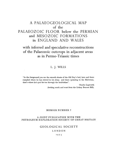 A Palaeogeological Map of the Lower Palaeozoic Floor below the cover of Upper Devonian, Carboniferous and Later Formations: with inferred and speculative reconstructions of Lower Palaeozoic and Precambrian outcrops in adjacent areas