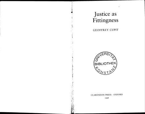 Justice As Fittingness