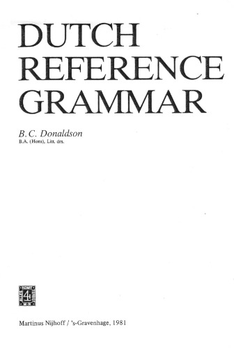 Dutch Reference Grammar