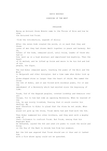 Guardians of the West (The Malloreon, Book 1)