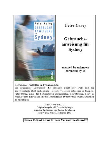 Gebrauchsanweisung fur Sydney