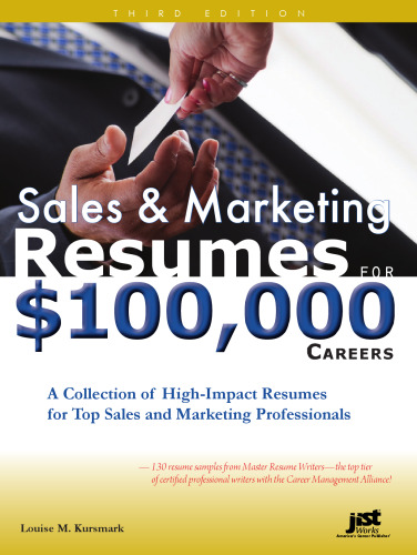 Sales & Marketing Resumes for $100,000 Careers