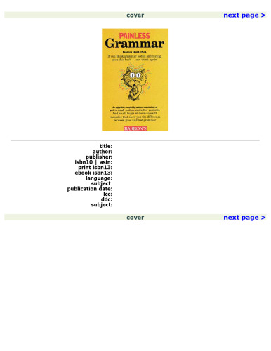 Painless Grammar (Painless Series)