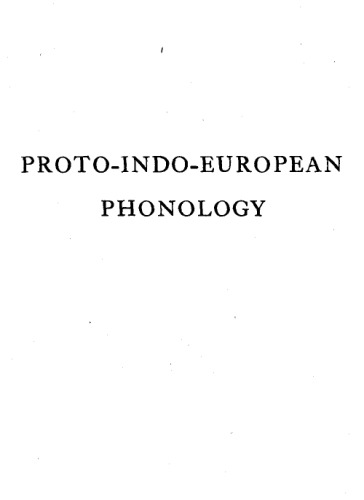Proto-Indo-European Phonology