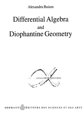 Differential algebra and diophantine geometry