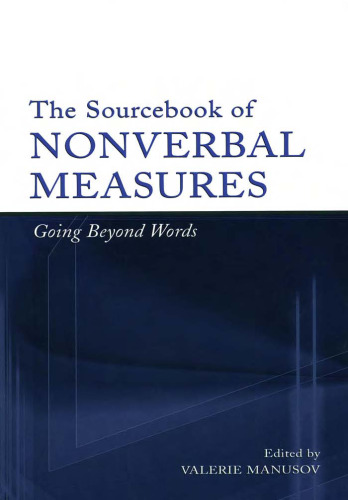 The Sourcebook of Nonverbal Measures: Going Beyond Words